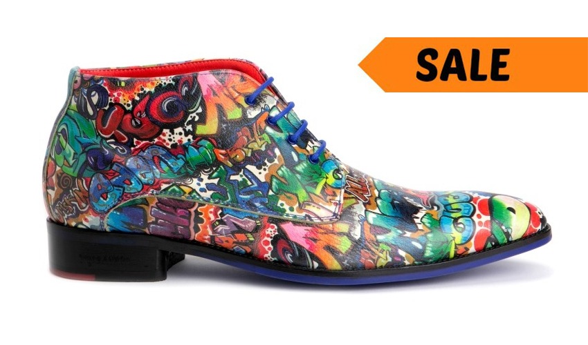 Michelangelo Raak verstrikt Stralend Graffiti Boots - Alle herenschoenen - www.shoelia.nl