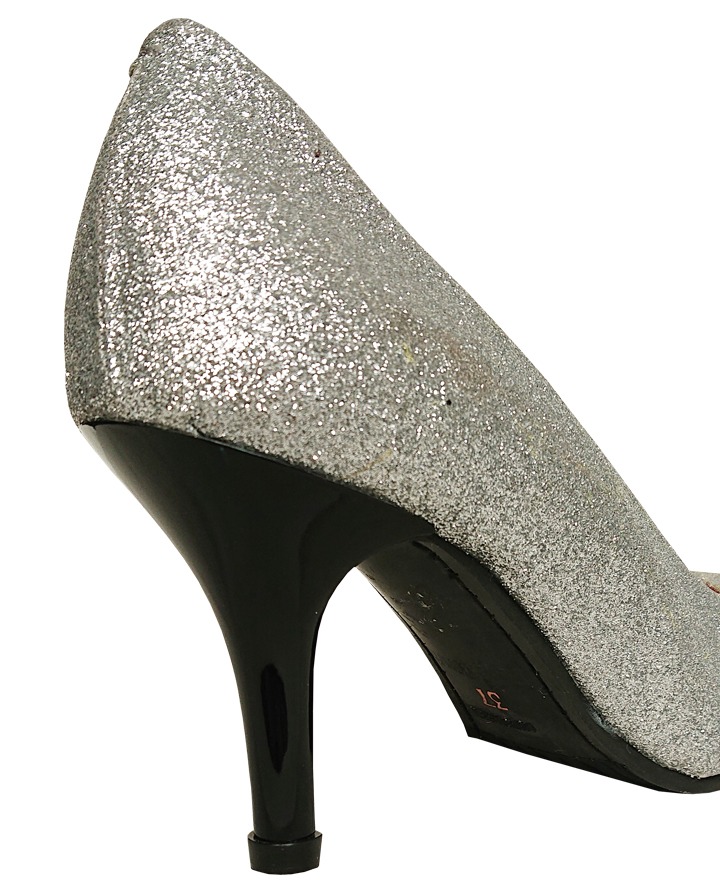 bronzen luchthaven Verder Sparkle Silver pump - Alle damesschoenen - www.shoelia.nl