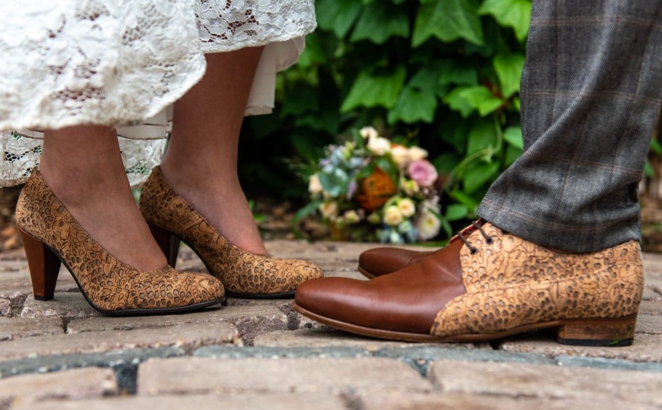 Shoelia kurk bruin matchende heren en damesschoenen Pepe Milan zelf samenstellen schoenen Veenendaal Kurk bruin