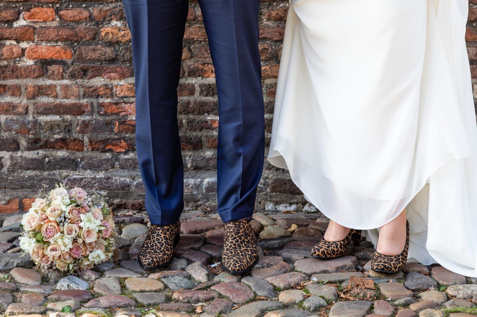 Shoelia luipaard print matchende heren en damesschoenen trouwschoenen met dierenprint