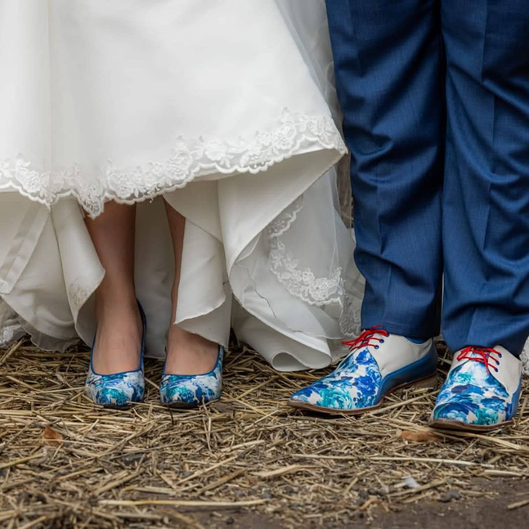 Shoelia trouwschoenen met bloemen matchende schoenen Pepe Milan Garden delight